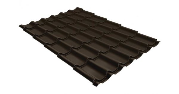 Металлочерепица классик 0,5 Satin RR 32 темно-коричневый купить в Петрозаводске