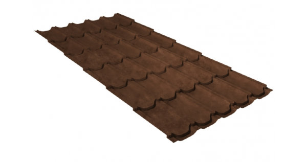 Металлочерепица квинта плюс GL 0,5 Safari Twincolor Brown купить в Петрозаводске