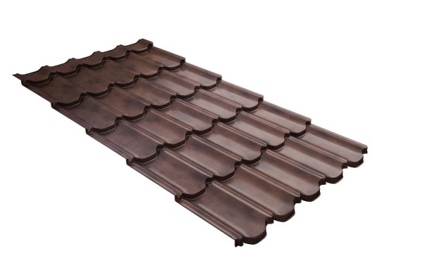Металлочерепица квинта плюс с  3D резом 0,45 Safari Twincolor Brown купить в Петрозаводске