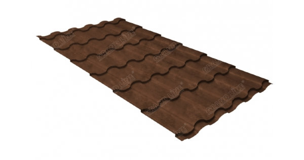 Металлочерепица кредо 0,45 Safari Twincolor Brown купить в Петрозаводске