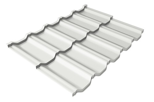 Металлочерепица модульная Квинта Uno Grand Line c 3D резом 0,5 Satin RAL 9003 сигнальный белый купить в Петрозаводске