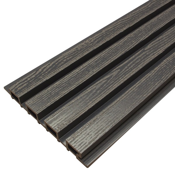 Фасадная доска из ДПК Faynag Wood Рейка Мокрый Асфальт купить в Петрозаводске