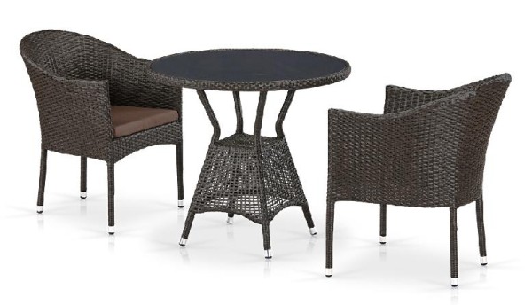 Комплект плетеной мебели AFINA из иск. ротанга T707ANS/Y350-W53 Brown 2Pcs купить в Петрозаводске