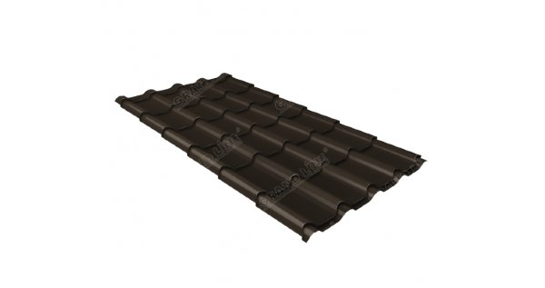 Металлочерепица камея 0,5 Satin RR 32 темно-коричневый купить в Петрозаводске