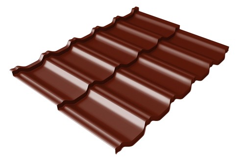 Металлочерепица модульная Квинта Uno Grand Line c 3D резом 0,5 Satin RAL 3005 красное вино купить в Петрозаводске