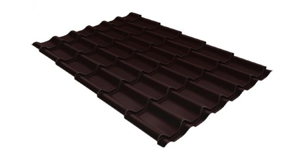 Металлочерепица классик 0,5 Satin RAL 8017 шоколад купить в Петрозаводске