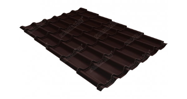 Металлочерепица классик GL 0,5 Quarzit RAL 8017 шоколад Metallic купить в Петрозаводске